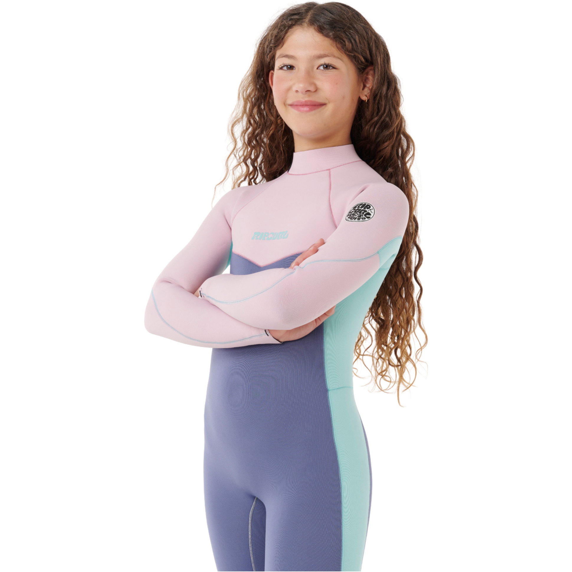 2026 Rip Curl Junior Dawn Patrol 2mm Back Zip Long Sleeve Spring Wetsuit 11EBSP - Pink